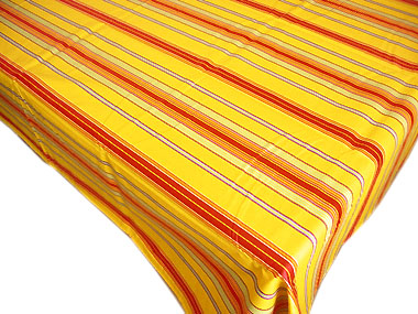 French Basque tablecloth, coated (Border Josas. yellow) - Click Image to Close